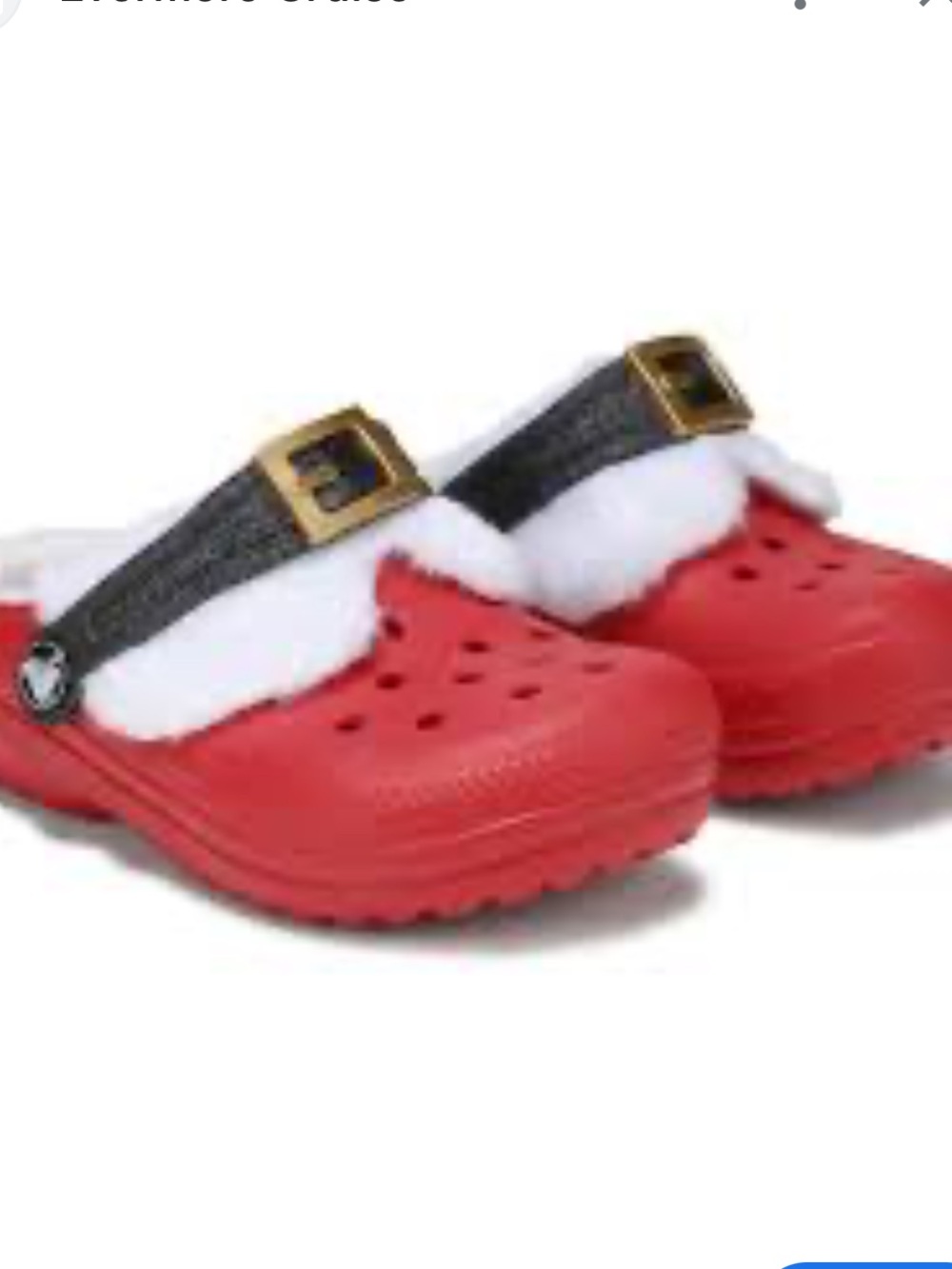 Crocs Classic Santa Claus Christmas Lined Clogs Holiday Festive Kids Size 5